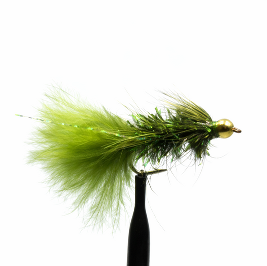 Wooly Bugger Black or Green Bead Head